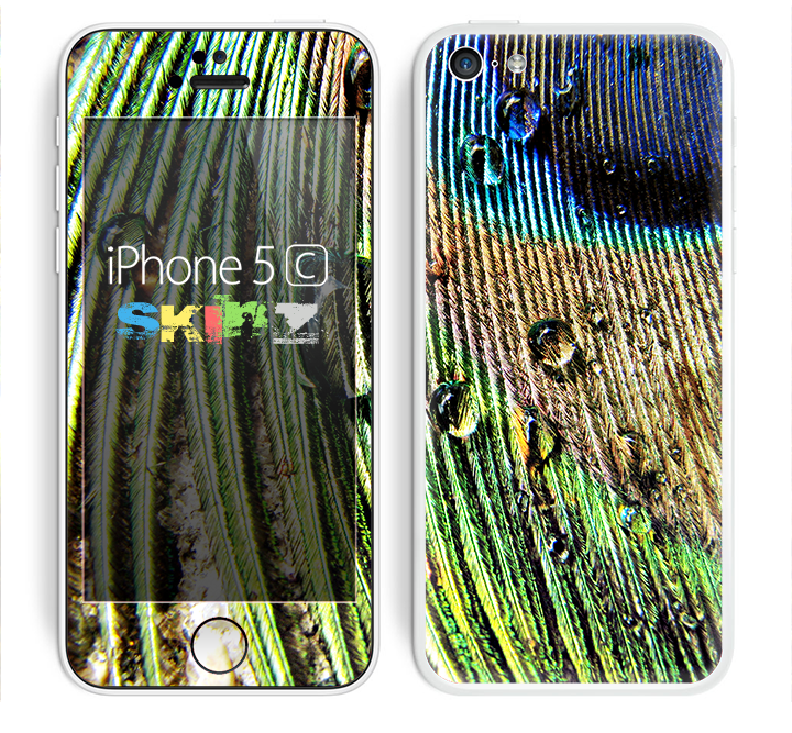 The Watered Peacock Detail Skin for the Apple iPhone 5c