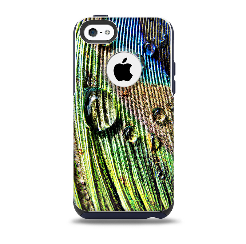 The Watered Peacock Detail Skin for the iPhone 5c OtterBox Commuter Case