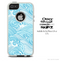 The Wavy Blue Abstract Swirls Skin For The iPhone 4-4s or 5-5s Otterbox Commuter Case