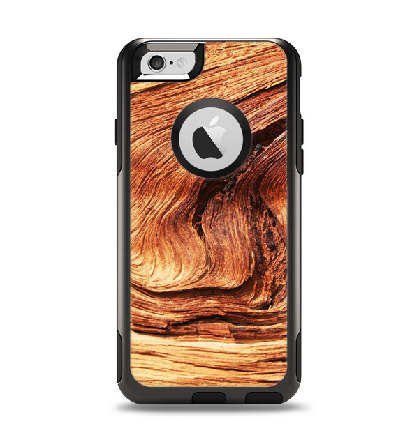 The Wavy Bright Wood Knot Apple iPhone 6 Otterbox Commuter Case Skin Set