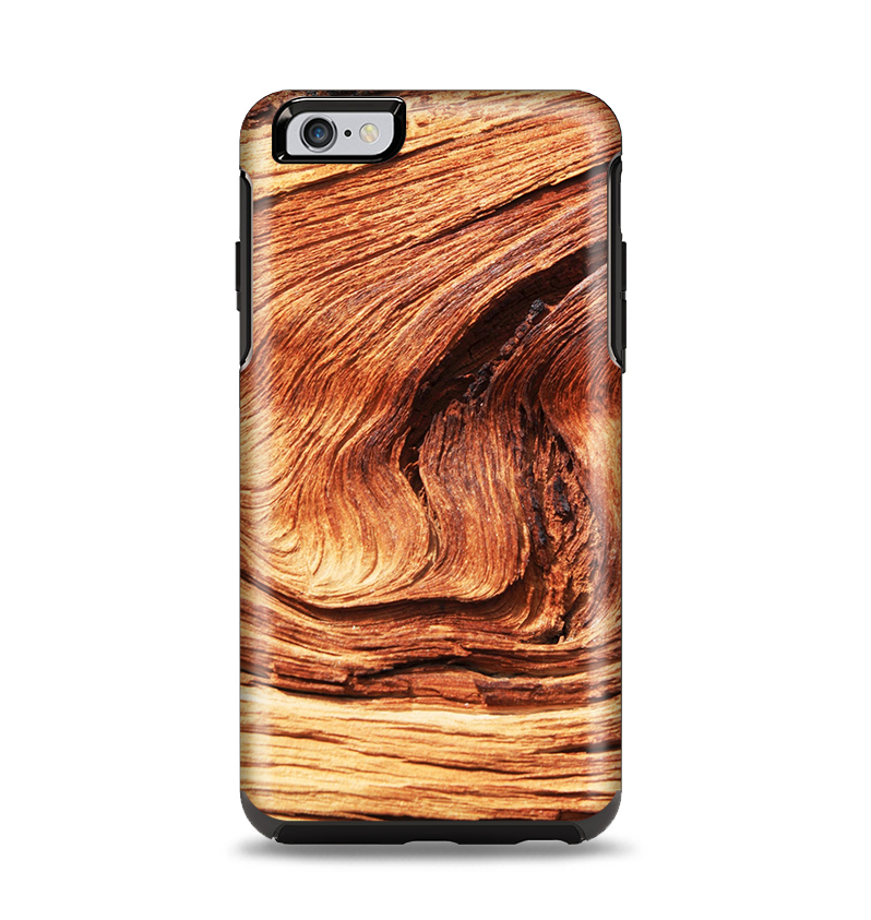 The Wavy Bright Wood Knot Apple iPhone 6 Plus Otterbox Symmetry Case Skin Set