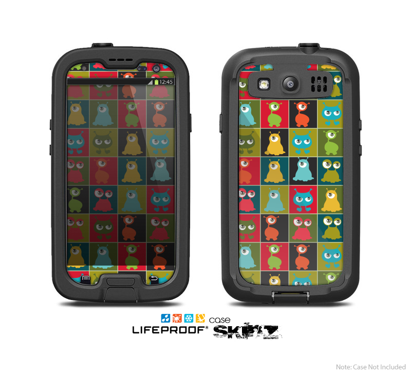 The Weird Abstract EyeBall Creatures Skin For The Samsung Galaxy S3 LifeProof Case