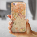 The Western World Map iPhone 6/6s or 6/6s Plus 2-Piece Hybrid INK-Fuzed Case