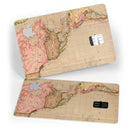 The Western World Overview Map - Premium Protective Decal Skin-Kit for the Apple Credit Card