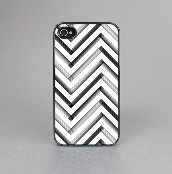 The White & Black Sketch Chevron Skin-Sert for the Apple iPhone 4-4s Skin-Sert Case