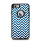The White & Blue Glitter Print Sharp Chevron Apple iPhone 6 Otterbox Defender Case Skin Set