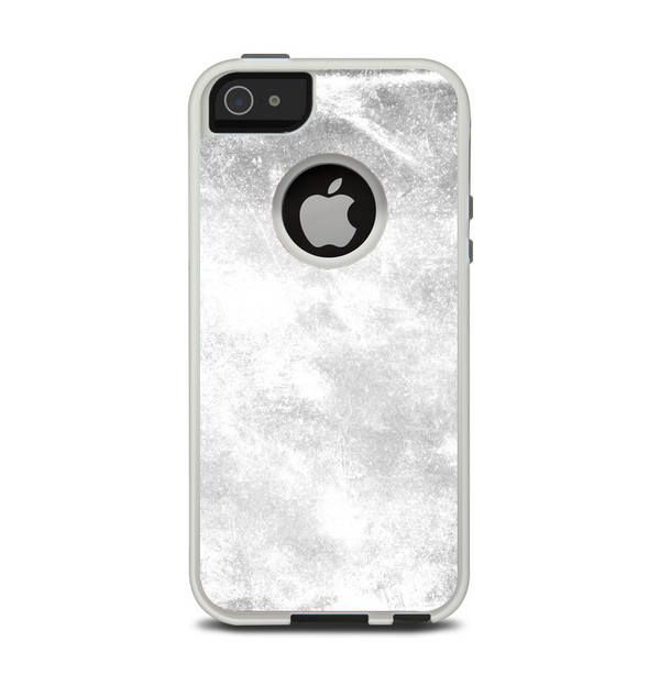 The White Cracked Rock Surface Apple iPhone 5-5s Otterbox Commuter Case Skin Set