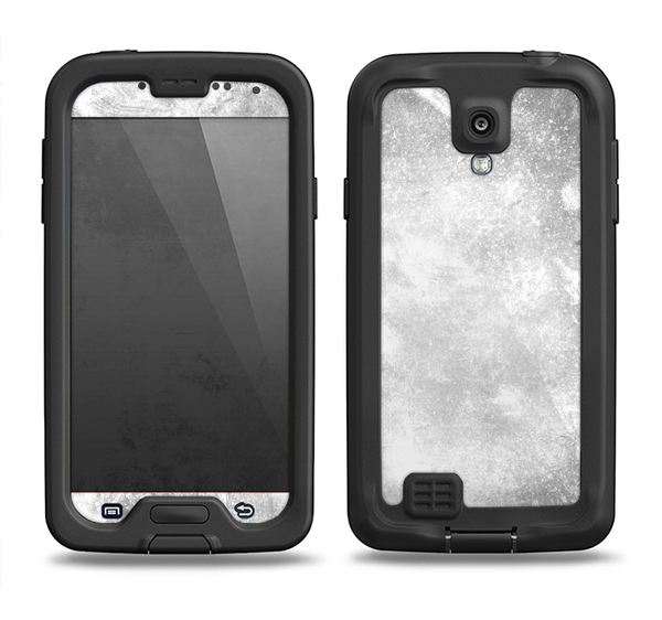 The White Cracked Rock Surface Samsung Galaxy S4 LifeProof Nuud Case Skin Set