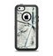 The White Cracked Woven Texture Apple iPhone 5c Otterbox Defender Case Skin Set
