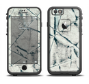 The White Cracked Woven Texture Apple iPhone 6/6s LifeProof Fre Case Skin Set