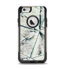 The White Cracked Woven Texture Apple iPhone 6 Otterbox Commuter Case Skin Set