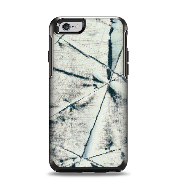 The White Cracked Woven Texture Apple iPhone 6 Otterbox Symmetry Case Skin Set