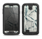 The White Cracked Woven Texture Samsung Galaxy S4 LifeProof Nuud Case Skin Set
