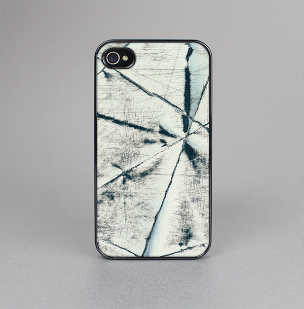 The White Cracked Woven Texture Skin-Sert for the Apple iPhone 4-4s Skin-Sert Case