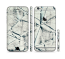 The White Cracked Woven Texture Sectioned Skin Series for the Apple iPhone 6s Plus