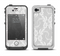 The White Floral Lace Apple iPhone 4-4s LifeProof Fre Case Skin Set