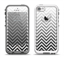 The White & Gradient Sharp Chevron Apple iPhone 5-5s LifeProof Fre Case Skin Set