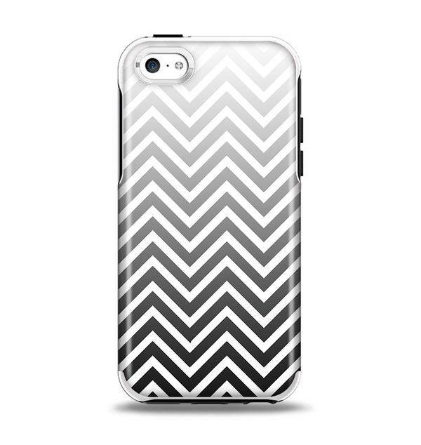 The White & Gradient Sharp Chevron Apple iPhone 5c Otterbox Symmetry Case Skin Set