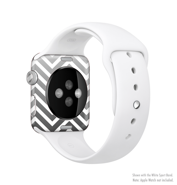 The White & Gradient Sharp Chevron Full-Body Skin Kit for the Apple Watch