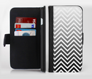 The White & Gradient Sharp Chevron Ink-Fuzed Leather Folding Wallet Credit-Card Case for the Apple iPhone 6/6s, 6/6s Plus, 5/5s and 5c