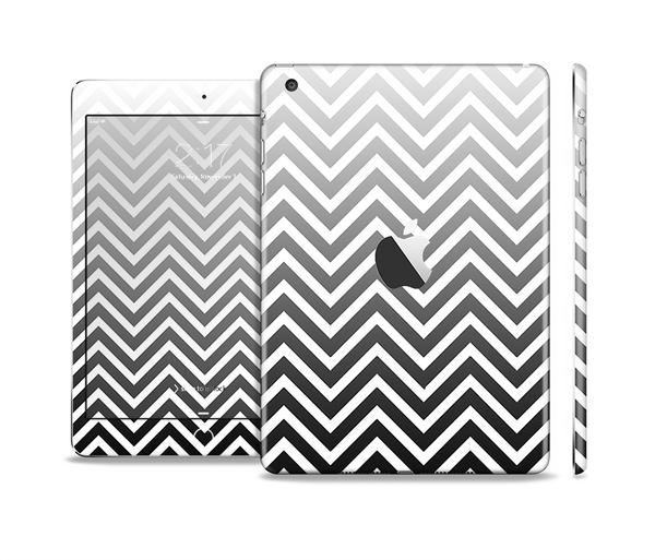 The White & Gradient Sharp Chevron Skin Set for the Apple iPad Mini 4