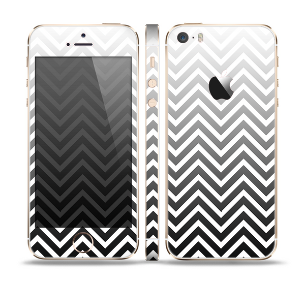 The White & Gradient Sharp Chevron Skin Set for the Apple iPhone 5s