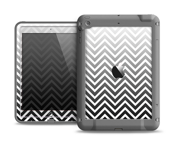 The White & Gradient Sharp Chevron Apple iPad Air LifeProof Fre Case Skin Set