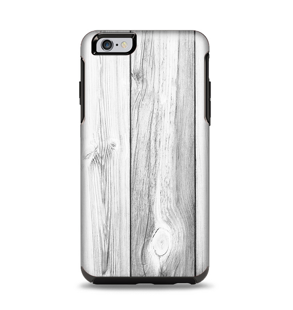 The White & Gray Wood Planks Apple iPhone 6 Plus Otterbox Symmetry Case Skin Set