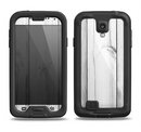 The White & Gray Wood Planks Samsung Galaxy S4 LifeProof Nuud Case Skin Set