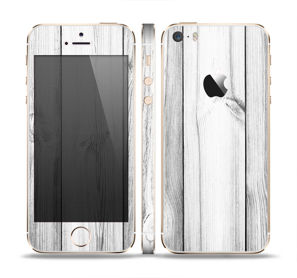 The White & Gray Wood Planks Skin Set for the Apple iPhone 5s