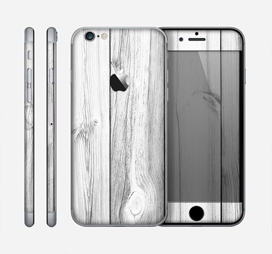 The White & Gray Wood Planks Skin for the Apple iPhone 6