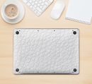 The White Leather Texture Skin Kit for the 12" Apple MacBook (A1534)