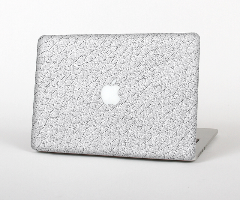 The White Leather Texture Skin Set for the Apple MacBook Pro 13" with Retina Display