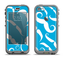 The White Mustaches with blue background Apple iPhone 5c LifeProof Nuud Case Skin Set