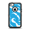 The White Mustaches with blue background Apple iPhone 5c Otterbox Defender Case Skin Set