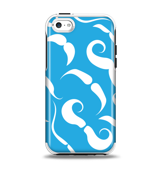 The White Mustaches with blue background Apple iPhone 5c Otterbox Symmetry Case Skin Set
