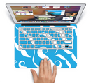 The White Mustaches with blue background Skin Set for the Apple MacBook Pro 13" with Retina Display