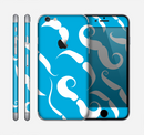 The White Mustaches with blue background Skin for the Apple iPhone 6