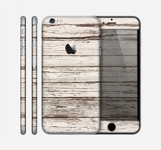 The White Painted Aged Wood Planks Skin for the Apple iPhone 6 Plus