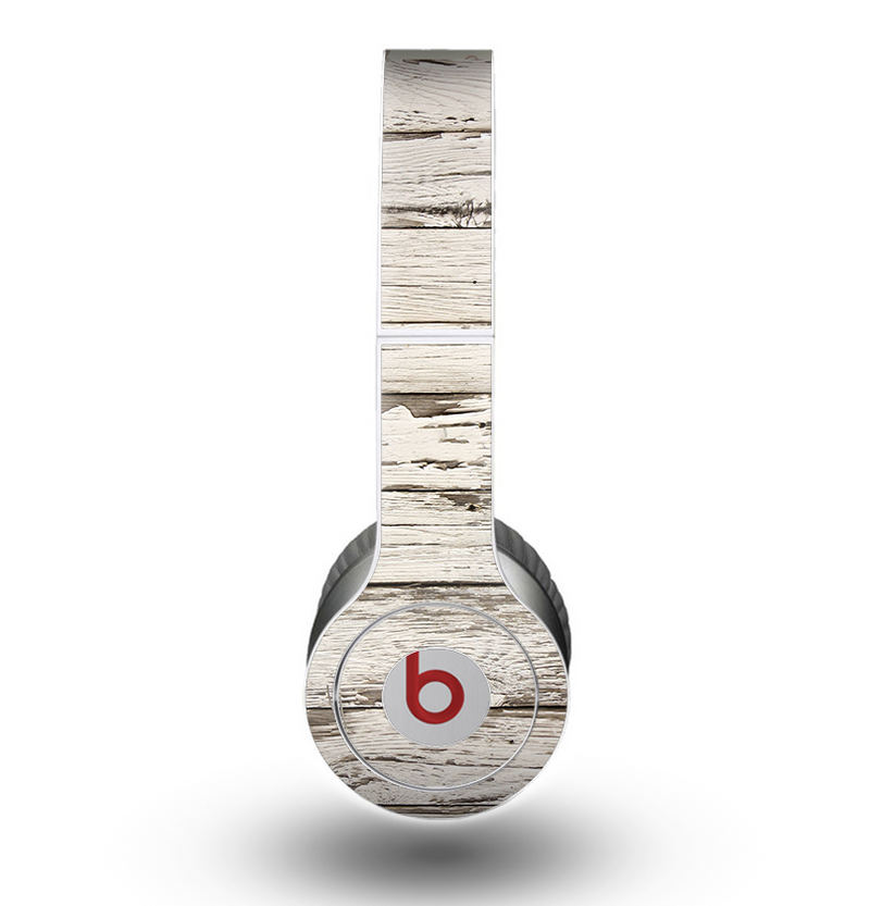 The White Painted Aged Wood Planks Skin for the Beats by Dre Original Solo-Solo HD Headphones
