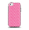 The White & Pink Sharp Chevron Pattern Apple iPhone 5c Otterbox Symmetry Case Skin Set