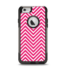 The White & Pink Sharp Chevron Pattern Apple iPhone 6 Otterbox Commuter Case Skin Set