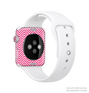 The White & Pink Sharp Chevron Pattern Full-Body Skin Kit for the Apple Watch