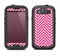 The White & Pink Sharp Chevron Pattern Samsung Galaxy S4 LifeProof Nuud Case Skin Set