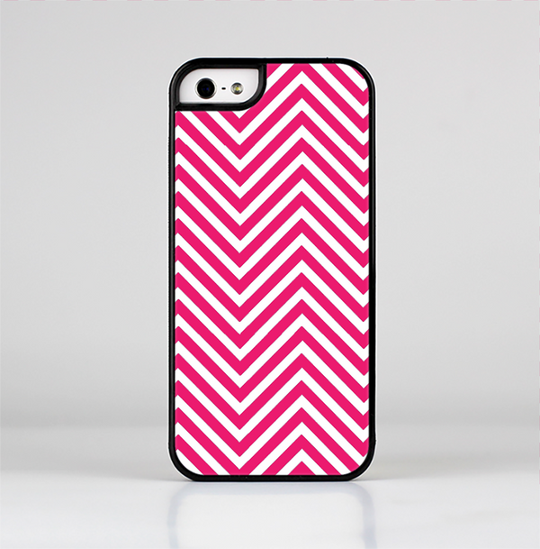 The White & Pink Sharp Chevron Pattern Skin-Sert Case for the Apple iPhone 5/5s