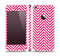 The White & Pink Sharp Chevron Pattern Skin Set for the Apple iPhone 5s