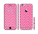 The White & Pink Sharp Chevron Pattern Sectioned Skin Series for the Apple iPhone 6s Plus