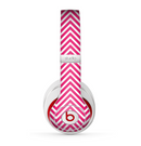 The White & Pink Sharp Chevron Pattern Skin for the Beats by Dre Studio (2013+ Version) Headphones