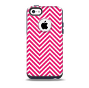 The White & Pink Sharp Chevron Pattern Skin for the iPhone 5c OtterBox Commuter Case