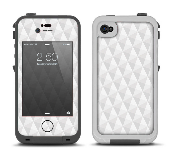 The White Studded Seamless Pattern Apple iPhone 4-4s LifeProof Fre Case Skin Set